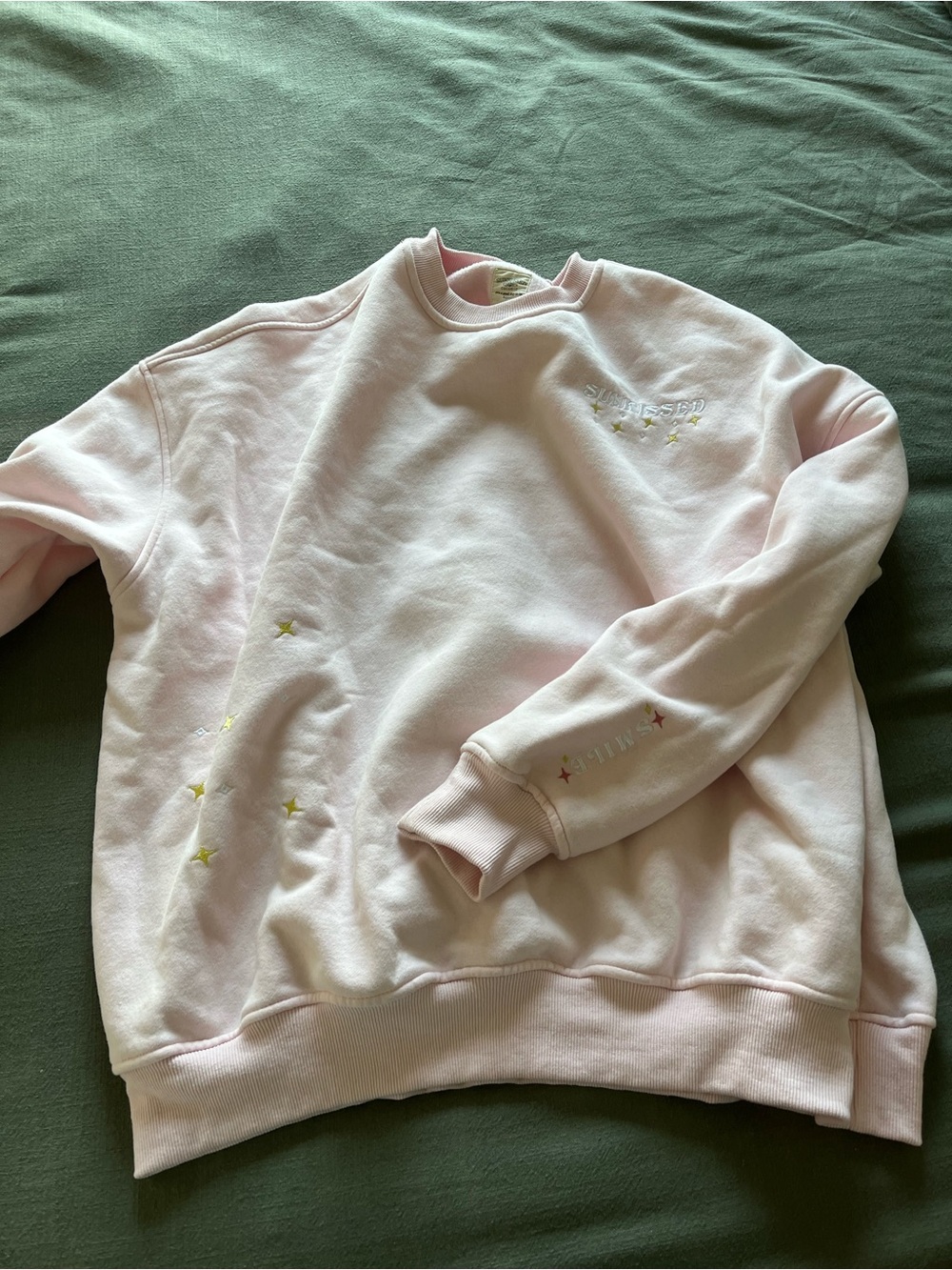 Surf Van Sun-kissed Coconut Women's Crewneck Sweatshirt with Star Embroidery